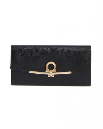 Salvatore Ferragamo - Bar Saffiano Calfskin Wallet - Black