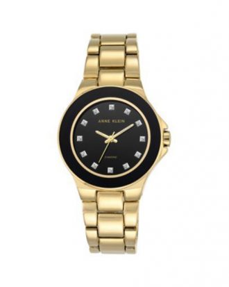 Anne Klein - Diamond-Accented Gold-Tone Bracelet Watch