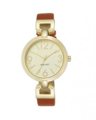 Nine West - Honey Leather Strap Watch