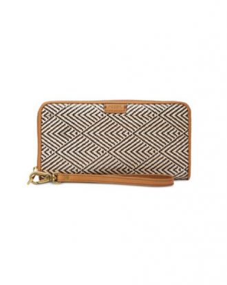 Fossil - Emma Large Zip Clutch Wallet RFID - Multi-Color & Natural