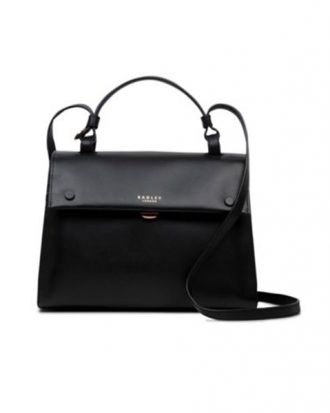 Radley London - Lavender Gardens Stud Large Flap-over Multi-way Satchel - Black
