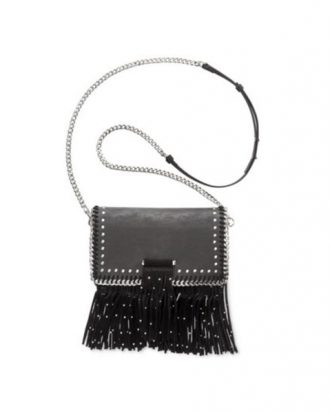 Anna Sui x I.N.C. Fringe Embellished Chain Crossbody - Black