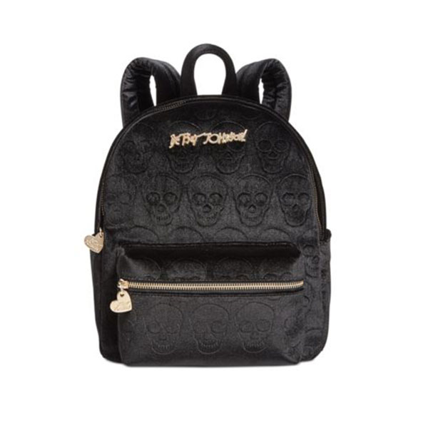 Betsey Johnson – Skull Small Backpack – Black | Mode For Less