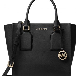 Michael Kors - Selby Pebbled Leather Medium Satchel / Bag, Black