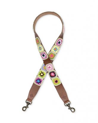 Patricia Nash - Bella Vista Braided Leather Guitar / Bag Strap, Brown - 47"
