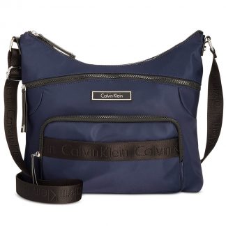 Calvin Klein - Medium Nylon Messenger Bag, Blue / Black