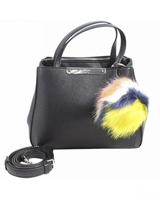 GUESS - Britta Printed Saffiano Small Society Satchel, Black