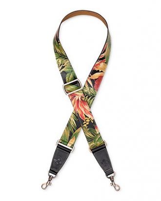 Patricia Nash - Monte Viso Tropical Floral Adjustable Handbag / Guitar Strap, Black 60"