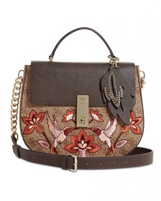 Guess - McKenna Top Handle Small Crossbody, Brown / Multi