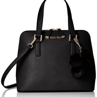 Calvin Klein - Saffiano Satchel Bag, Black