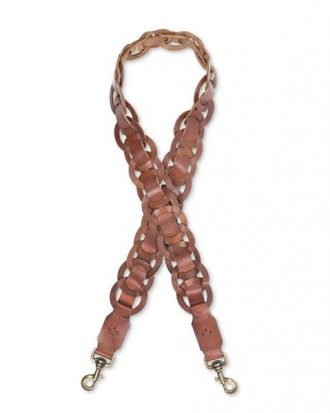 Patricia Nash - Bella Vista Braided Leather Guitar / Bag Strap, Brown 47"