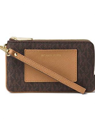 Michael Kors - Bedford Medium Double Zip Wristlet - Brown