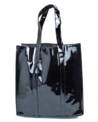 Twelve NYC -Patent Tote Bag - Black
