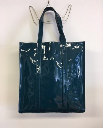 Twelve NYC -Patent Tote Bag - Teal (Green)